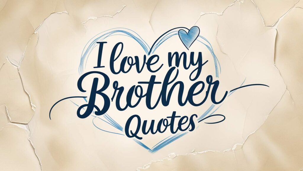 50+ I Love My Brother Quotes