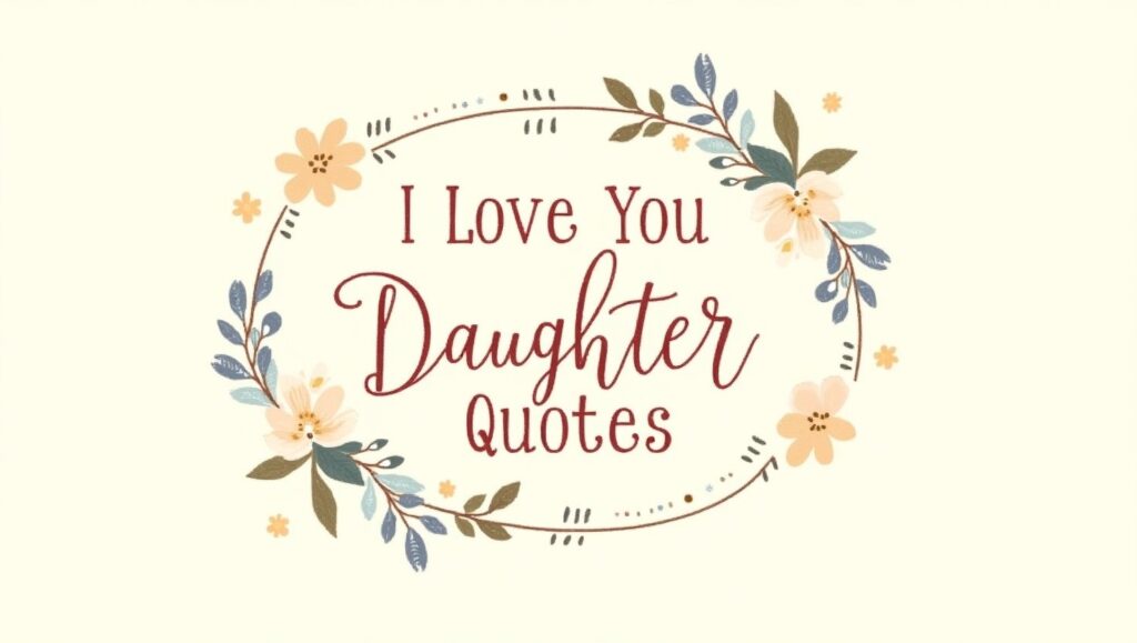 50+ Heartwarming I Love You Daughter Quotes