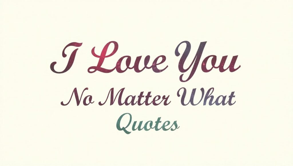 60+ I Love You No Matter What Quotes from the Heart