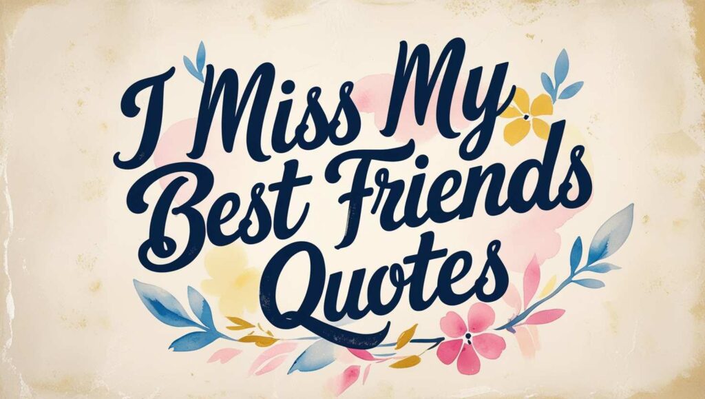60+ Nostalgic I Miss My Best Friends Quotes