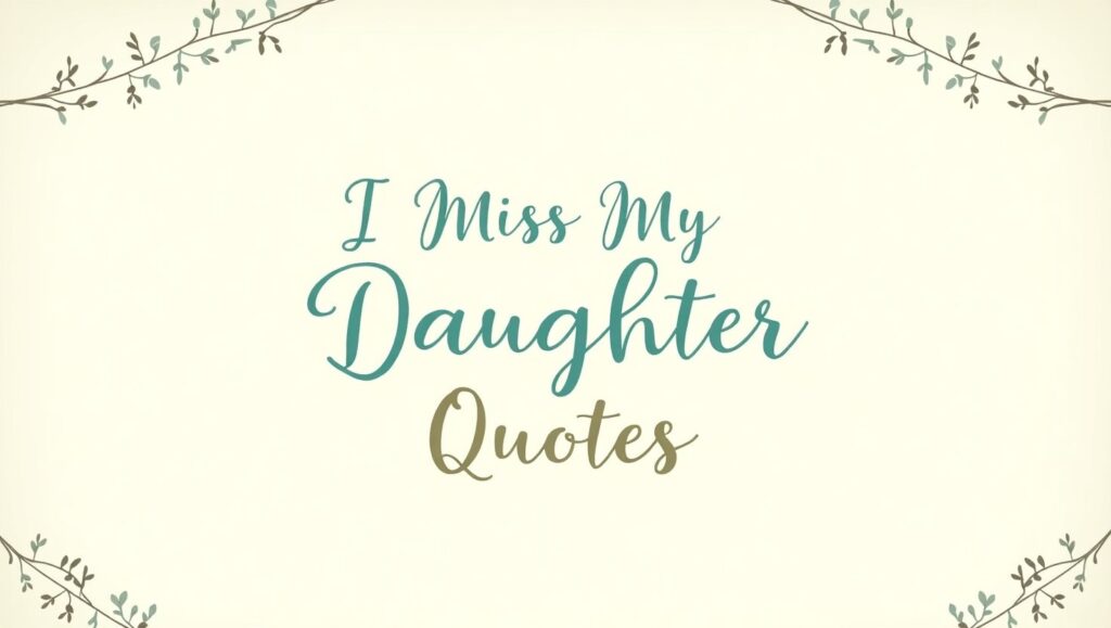 90+ Sentimental I Miss My Daughter Quotes