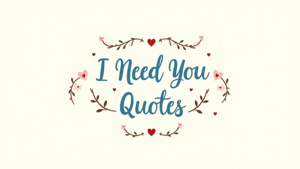 50+ Deep I Need You Quotes