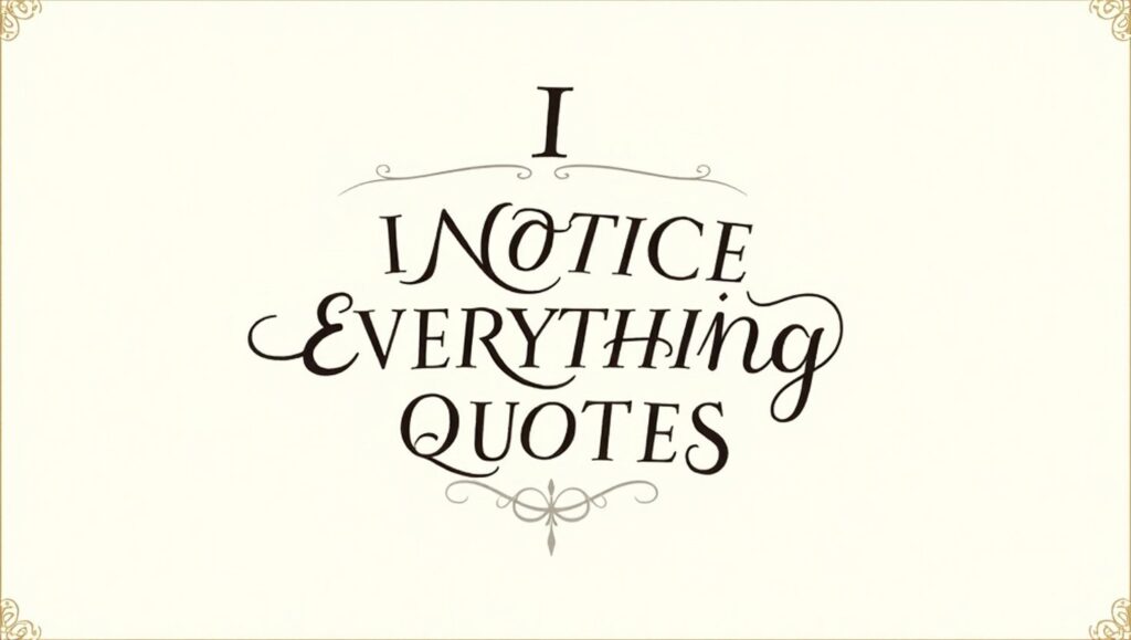 50+ Observant I Notice Everything Quotes