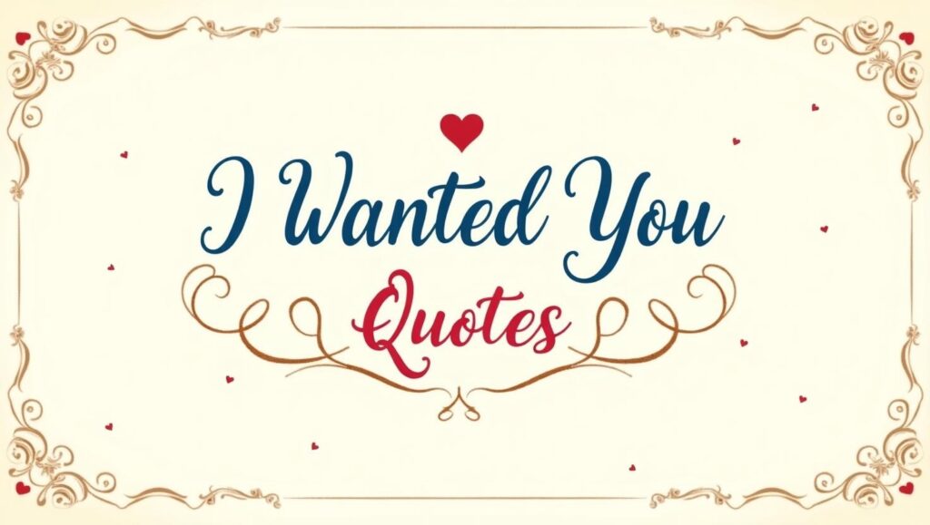 40+ Heartfelt I Wanted You Quotes
