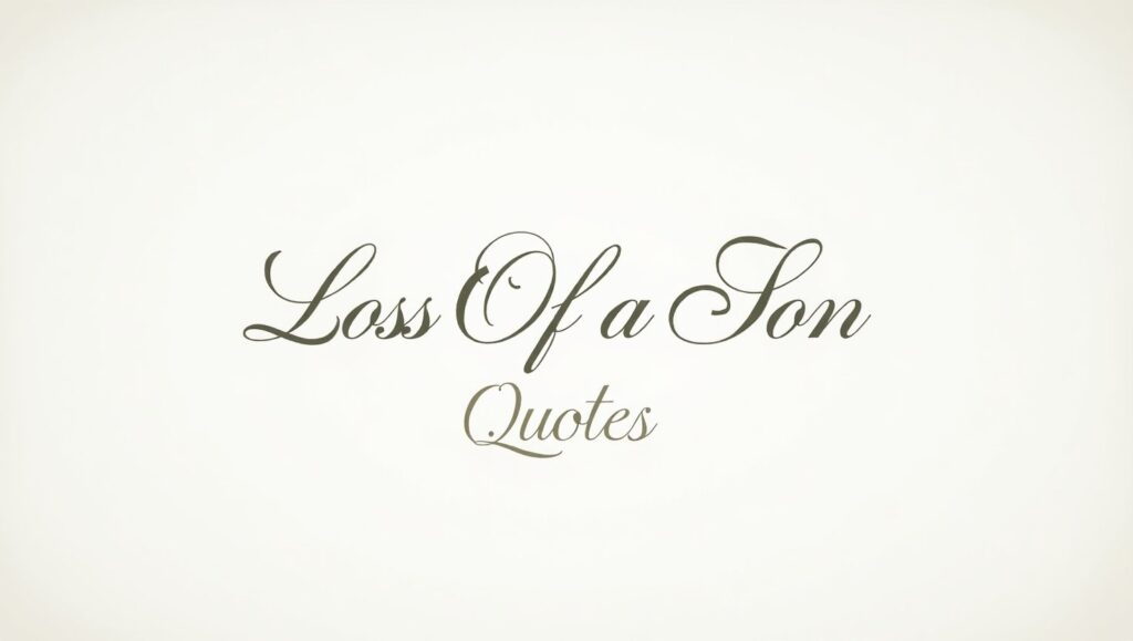 60+ Loss Of a Son Quotes