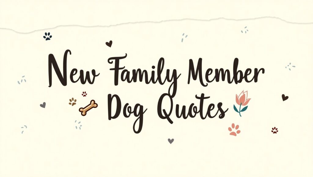 40+ Exciting New Family Member Dog Quotes