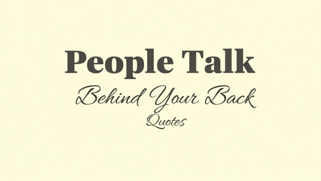 60+ People Talk Behind Your Back Quotes to Stay Strong