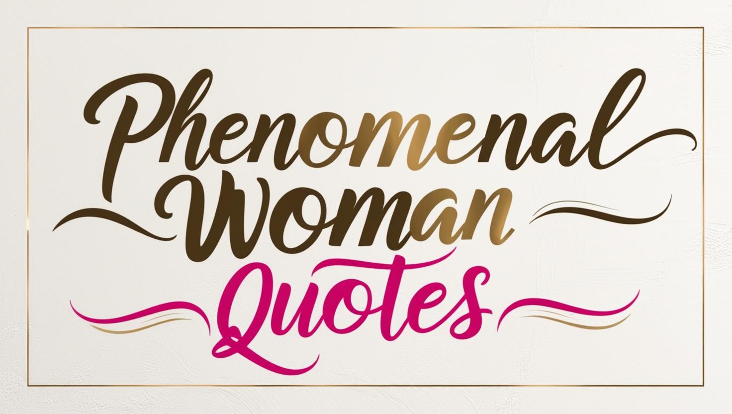 70+ Phenomenal Woman Quotes to Empower You