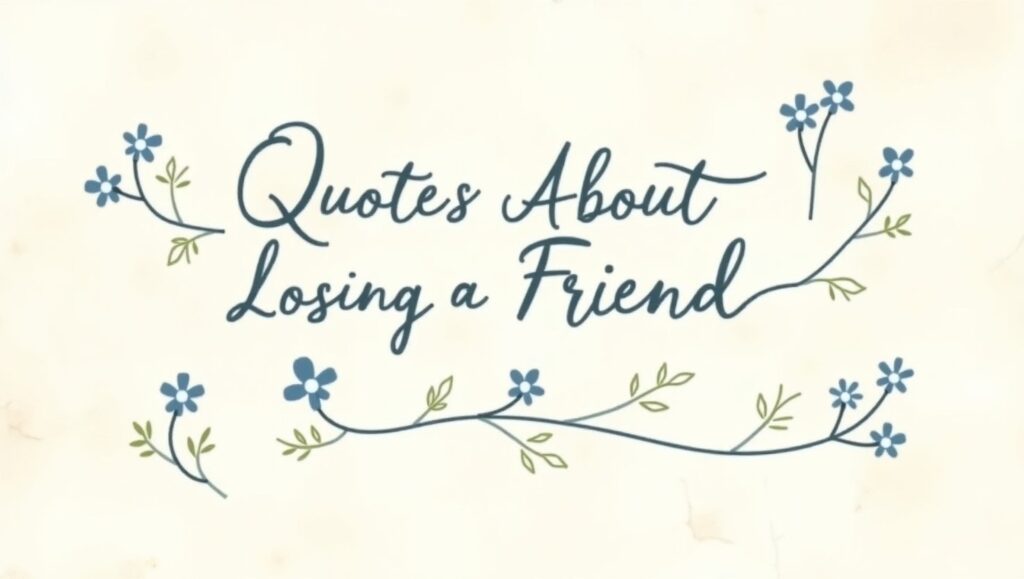 70+ Quotes About Losing a Friend and Moving On