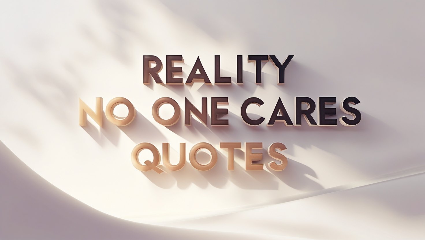 50+ Harsh Reality No One Cares Quotes