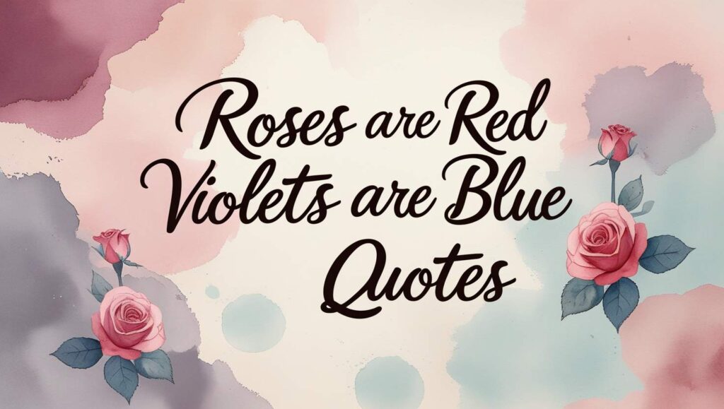 30+ Roses Are Red Violets Are Blue Quotes