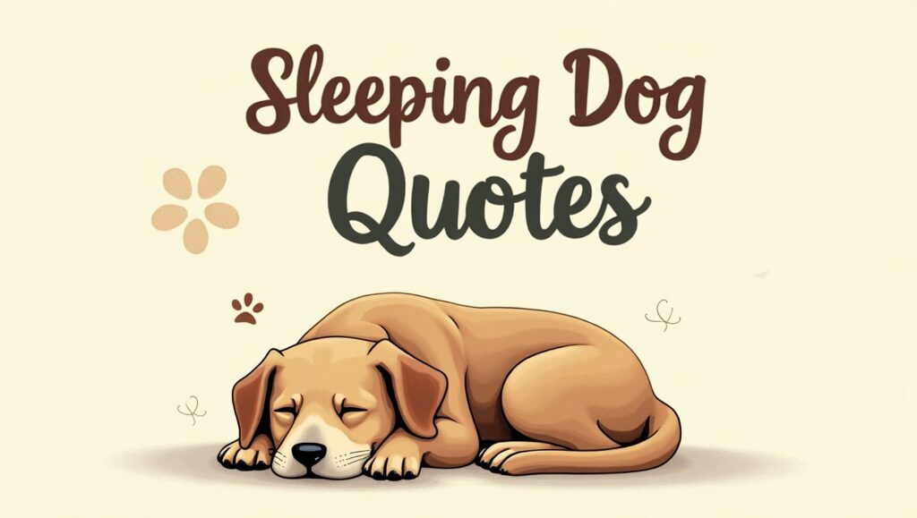 60+ Adorable Sleeping Dog Quotes