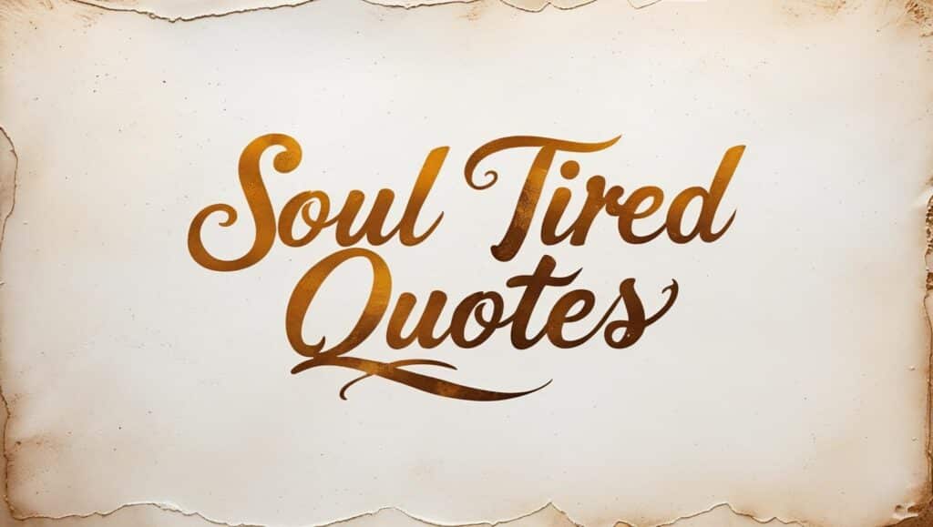 60+ Soul Tired Quotes