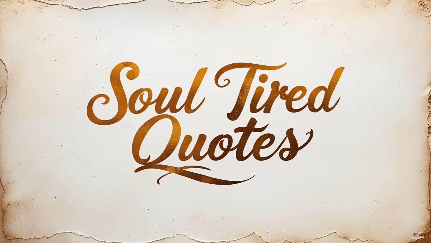 60+ Soul Tired Quotes