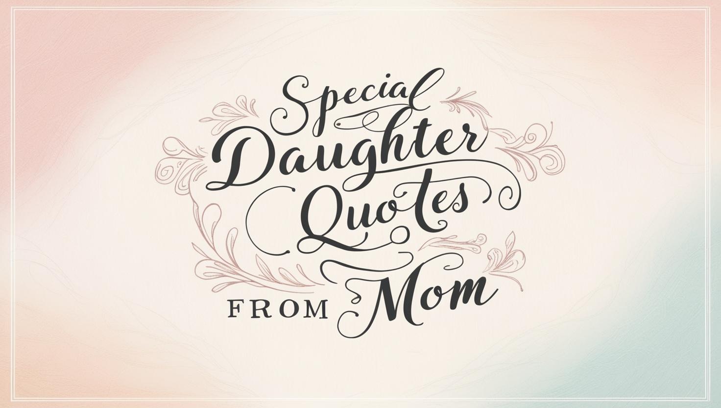 40+ Cherished Special Daughter Quotes From Mom