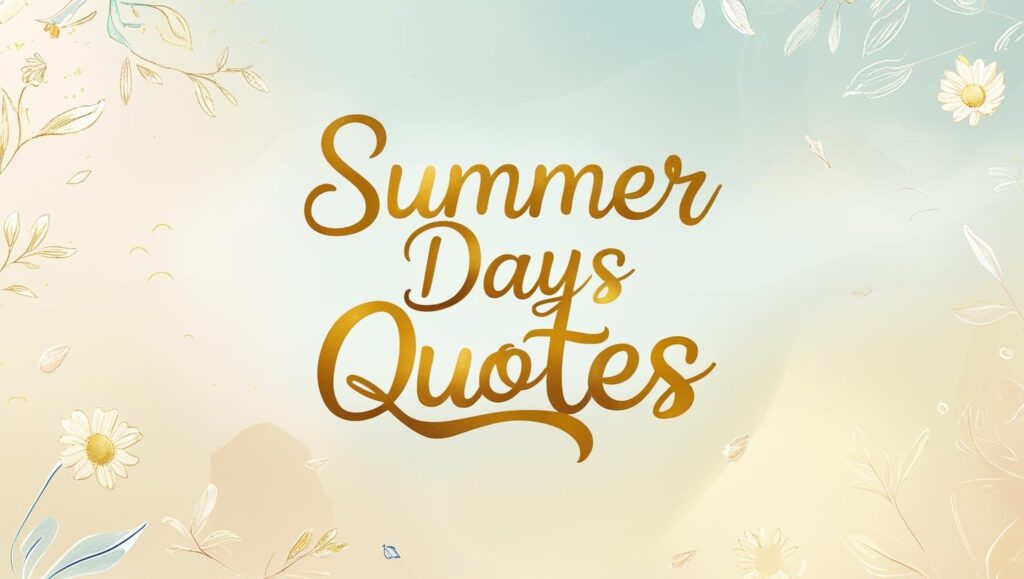 80+ Summer Days Quotes