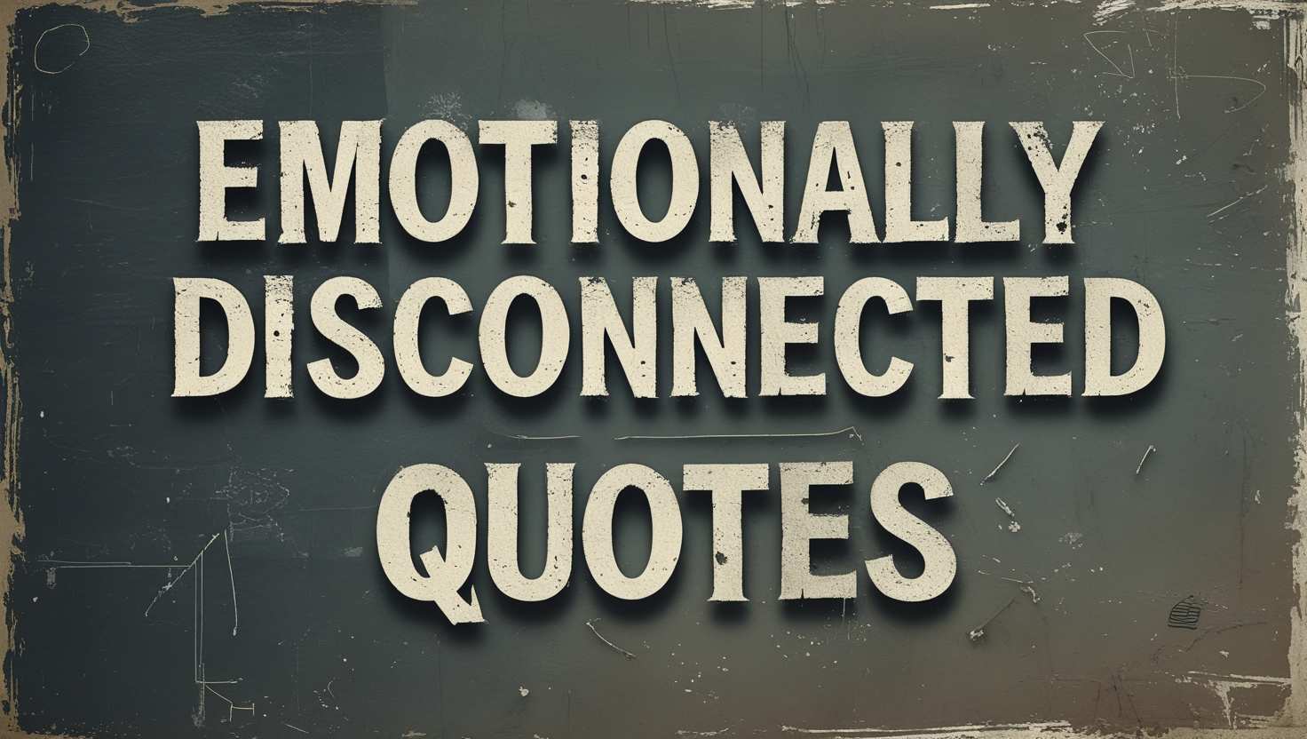 40+ Emotionally Disconnected Quotes
