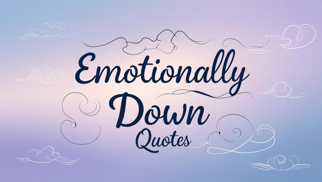 60+ Emotionally Down Quotes